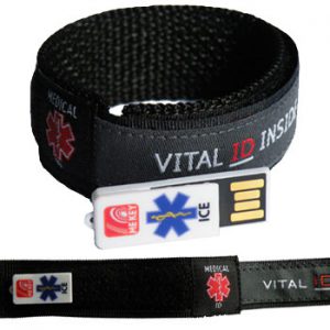 Charcoal Medical Wristband (Large)