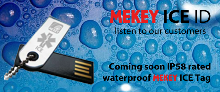 waterproof id keyring