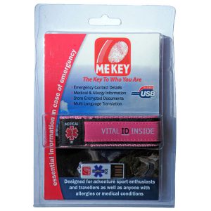 medical id band in blister